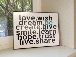 Love Wish Dream Quote Sign